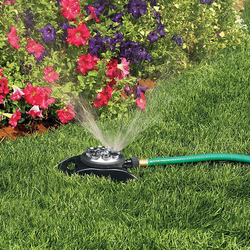 Plastic 8 pattern water turret sprinkler for garden