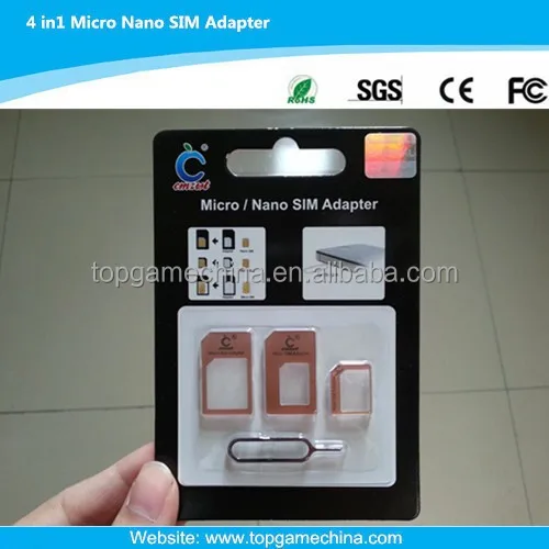 discount price 4 in 1 sd micro sim card adapter for mobile phone