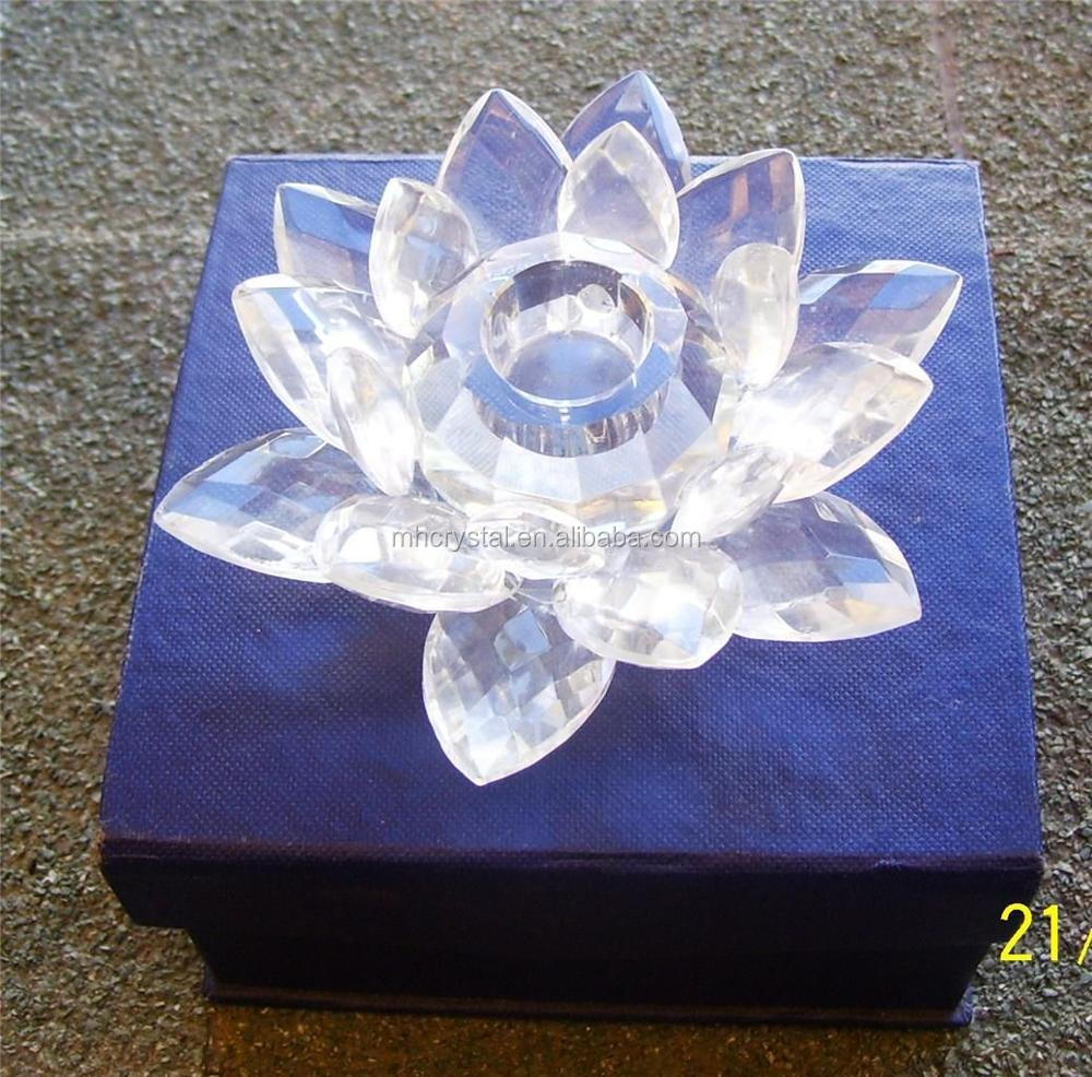 Crystal Lotus Flower Candle Holder Mh1349 Buy Crystal Candle Holder
