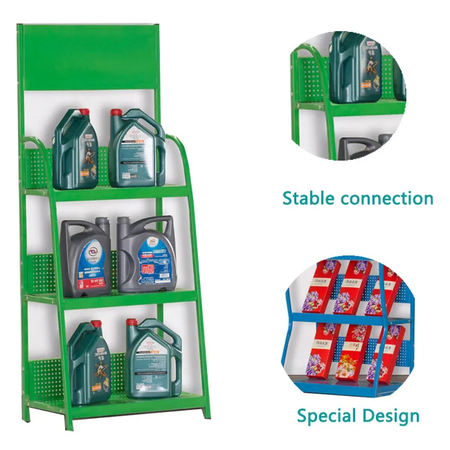 Solid Color Outdoor Advertise Engine Oil Display Rack/metal Machine Oil
