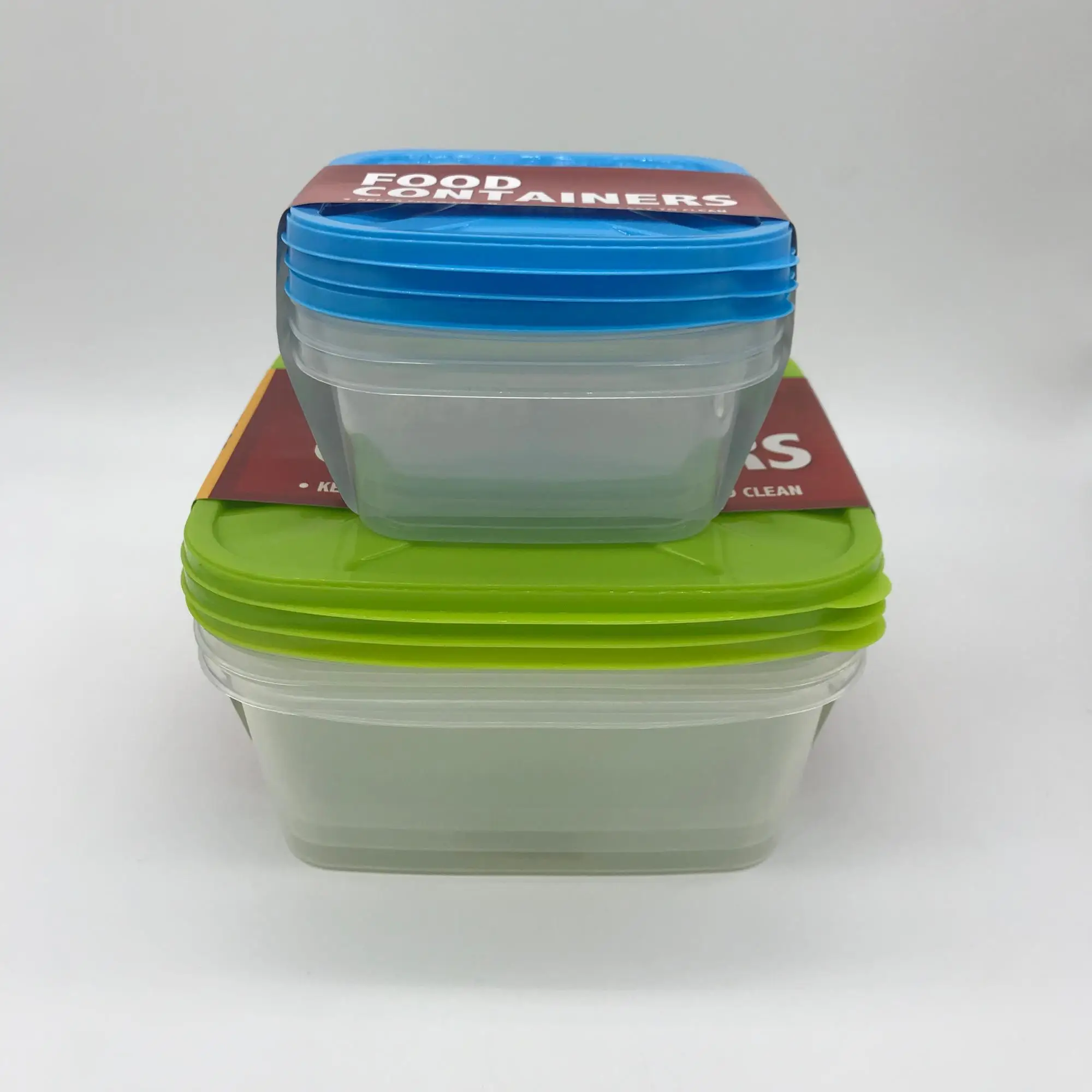 Qm 3pcs/set Small Size Clear Plastic Square Food Containers Lunch Box