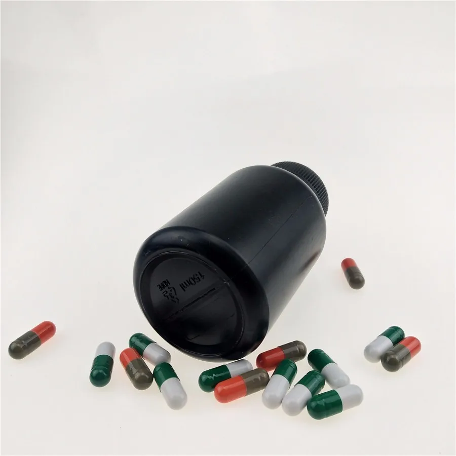 Food Grade 150cc 100cc Black Pill Bottles/plastic Black Hdpe Bottle For Supplement Pill Buy