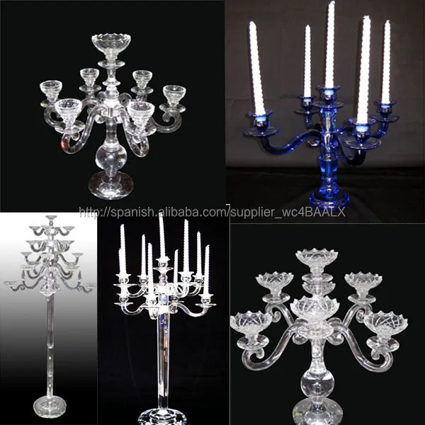 Candelabro De Cristal Para La Boda Centros De Mesa Buy Candelabro De