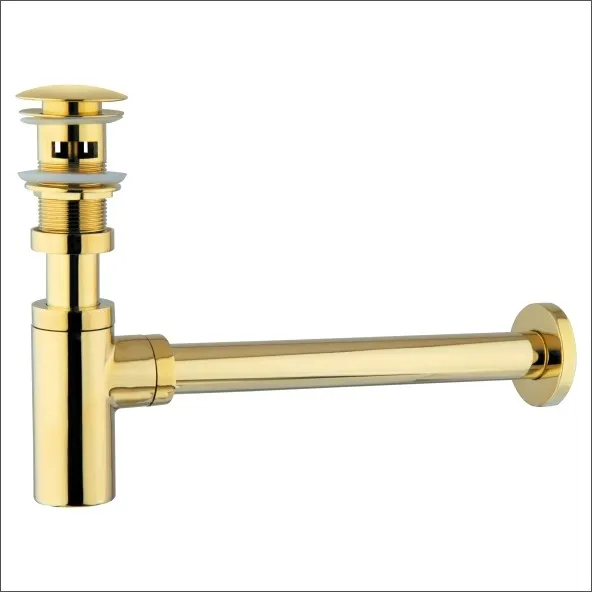 Red Copper Ptrap Old Style Solid Brass Wall Siphon Bottle Trap With