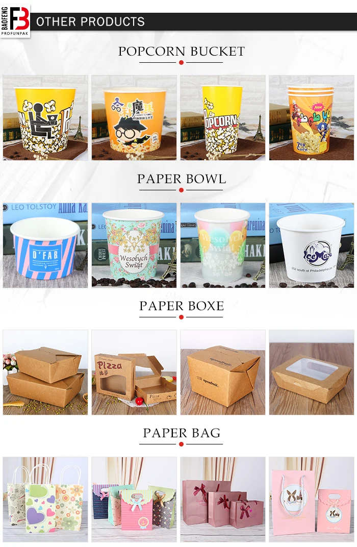 High Quality Packaging Disposable Food Grade Ice Cream Paper Cups With Lid
