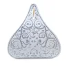 Luxury laser cut white wedding favor box with shiny powder