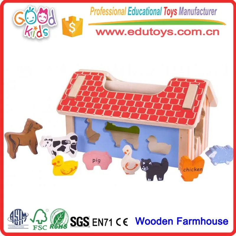 wooden farmhouse toy