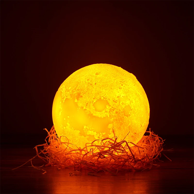 christmas decorative night lights desk lamp led moonlight lamp battery powered night light 3d moon lamp with remote