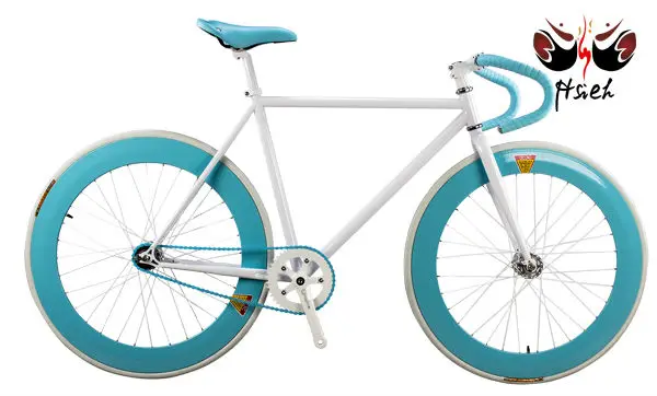 blue and white fixie