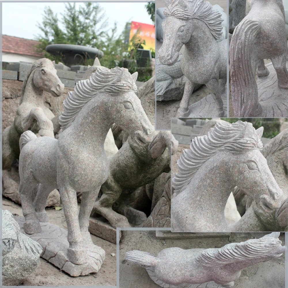 Garden Decorative Pink Granite Small Animal Life Size Horse Stone Outdoor Statues Buy Horse