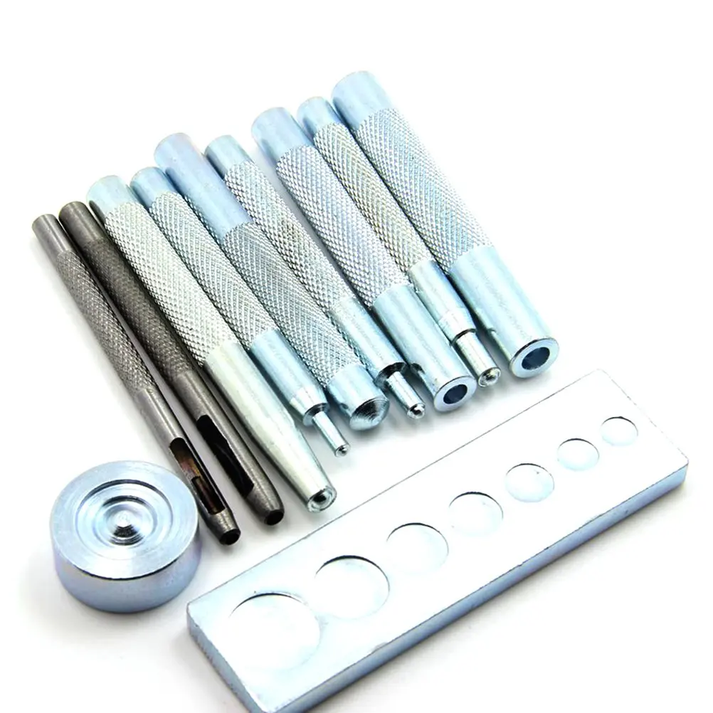 YaptheS Steel Snap Button Fastener Tools Die Punch 10mm Set of 4pcs Silver