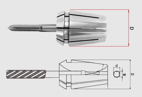 CNC Lathe Erg16 Erg20 Tap Collet in Milling Machine ERG Tap Collets