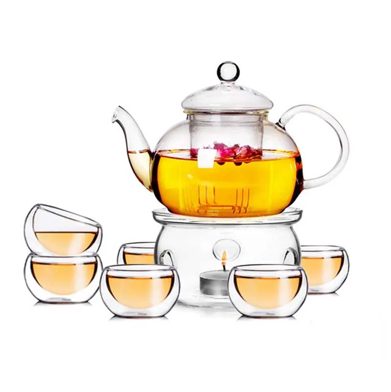 Clear Glass Heat Resistant Infuser Teapot TEA 600ml by WorldWind 