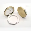 Inner diameter 48mm gold single layer blush box plastic octagonal cosmetic pressed powder case