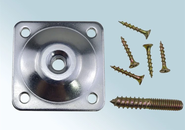 48x48mm Small Sofa Table Hardware Hinge Chair Leg Mounting Plates With