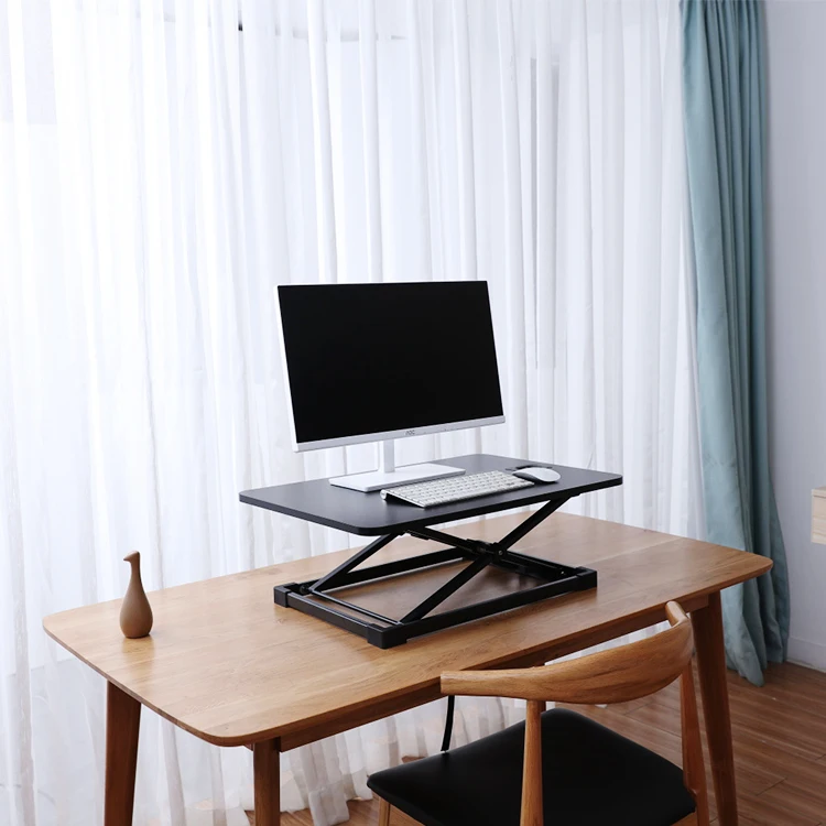 Fully Assembled Pro Adjustable Desk Riser Sit Stand Gaming