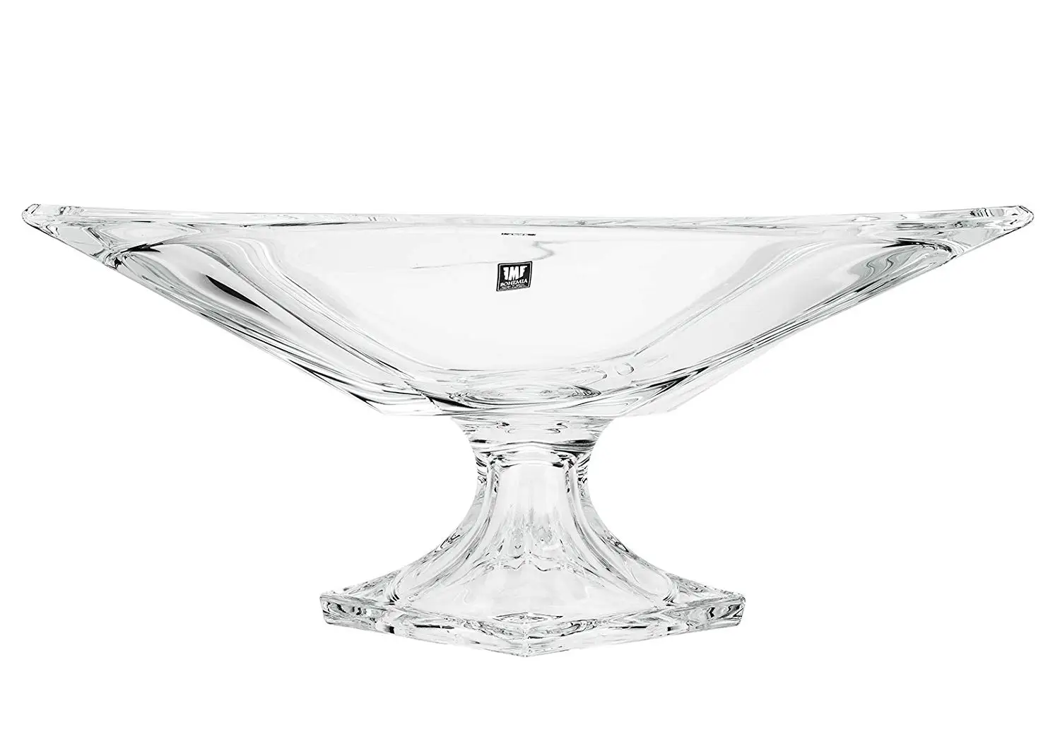 Badash D106S Silver Colored and White Glass Footed Cake Plate Badash Crystal