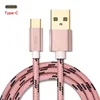 Nylon braided 2A 0.25M/1M/1.5M/2M data charging electric wire for S8 type-c cable for iphone 6/7/8/X