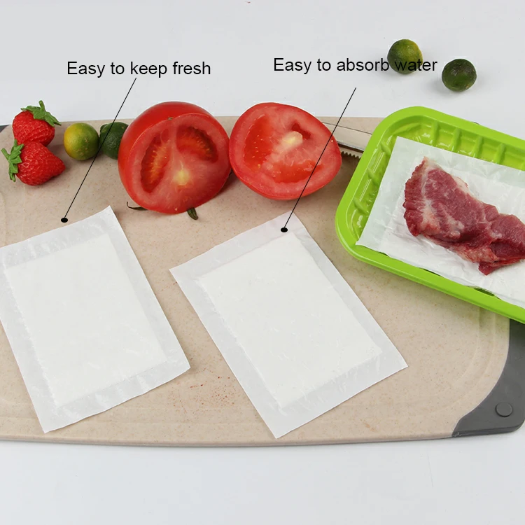 Customized Size Fabric Material Disposable Absorbent Meat Soaker absorbent Pad For Food Packing