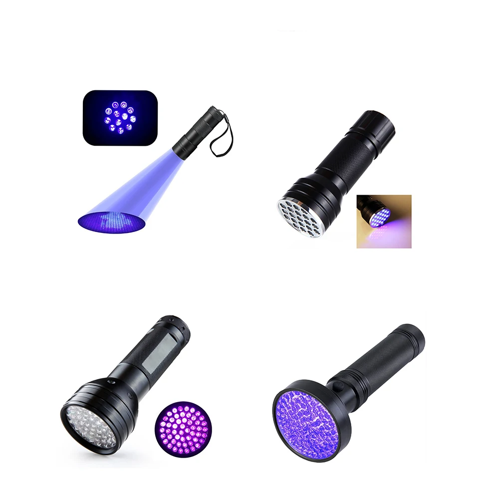 Uv Handheld Flashlight 12 Led 395nm Ultraviolet Blacklight Pet Dog Cat