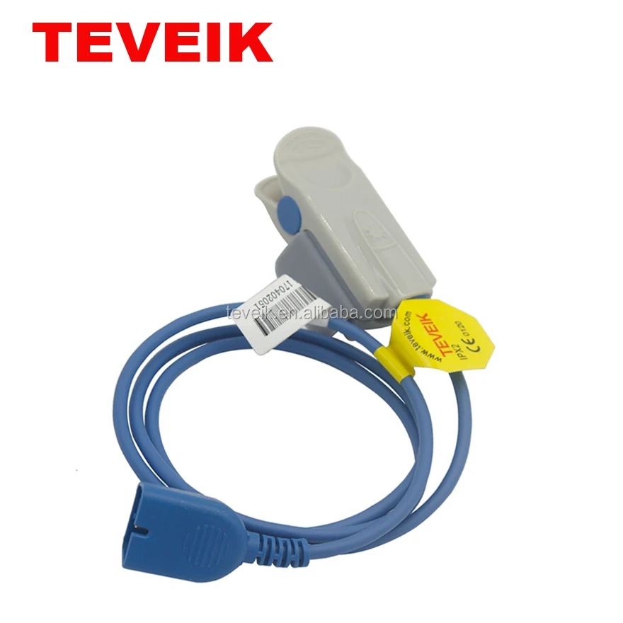 Nihon Kohden TL-101T / TL-201T Adult Finger Clip Spo2 Sensor probe 3ft for patient monitor