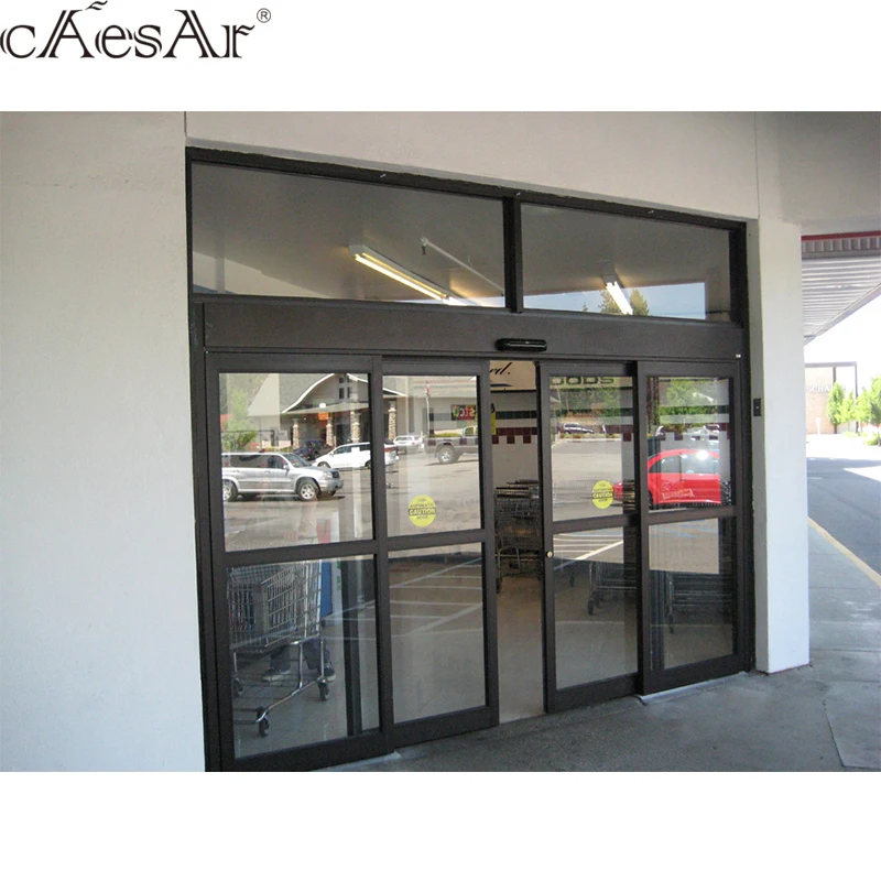 Caesar ES200 three panel aluminum smart patio triple automatic sliding doors with frame for patio