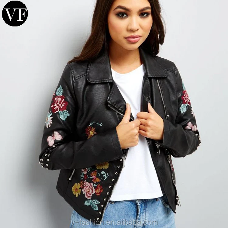 2018 Elegant Embroidered Pakistan Leather Jacket Leather Jacket Leather