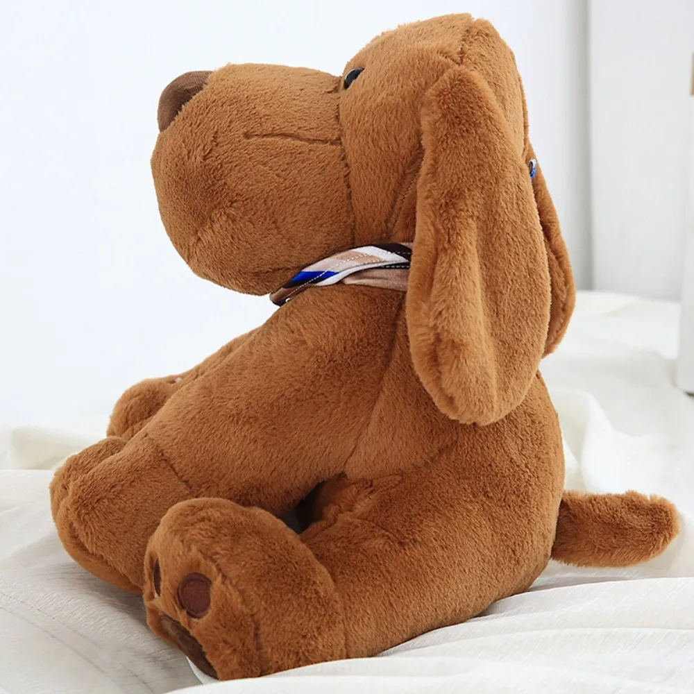 black and brown dog plush