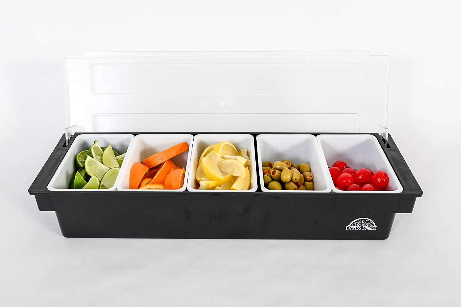 wholesale 5 section condiment garnish holder caddy