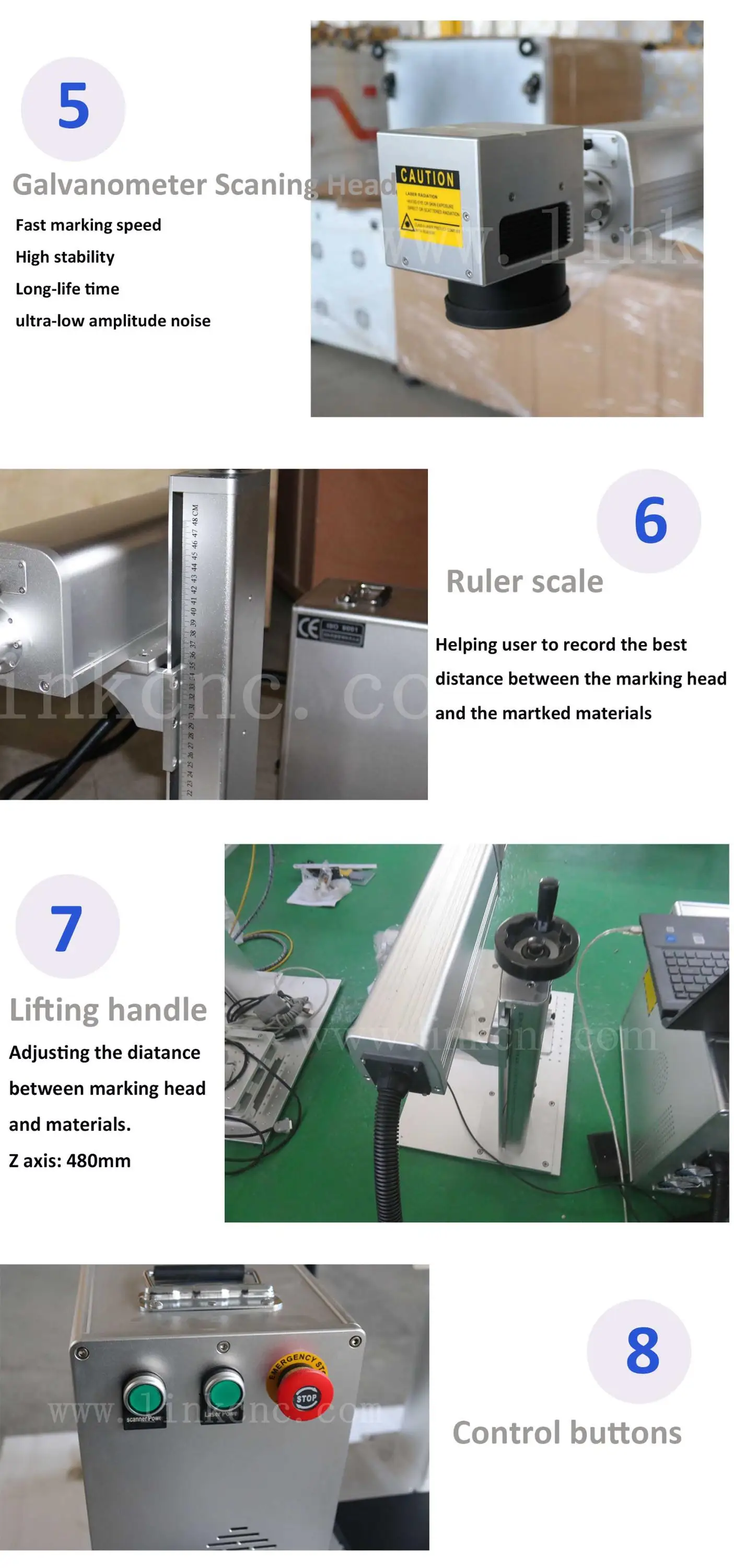 30W Portable Mini Laser Marking Machine with Raycus Fiber Source 100000 Hours Service Time