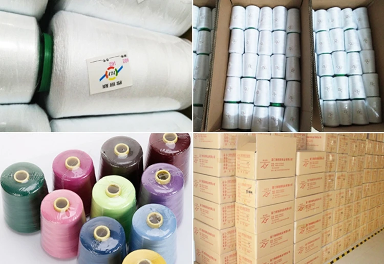 50/3 raw white spun polyester  waterproof sewing thread 100%