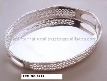 Silver Plated Serving Tray Gallery Carrying With Handles Silver Plated Serving Tray Gallery Carrying With Handles Hotel
