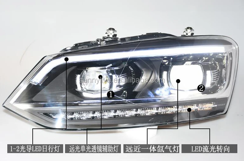 For VOLKSWAGEN Polo Mk5 Vento Cross polo LED Head Lamp 2011-2017