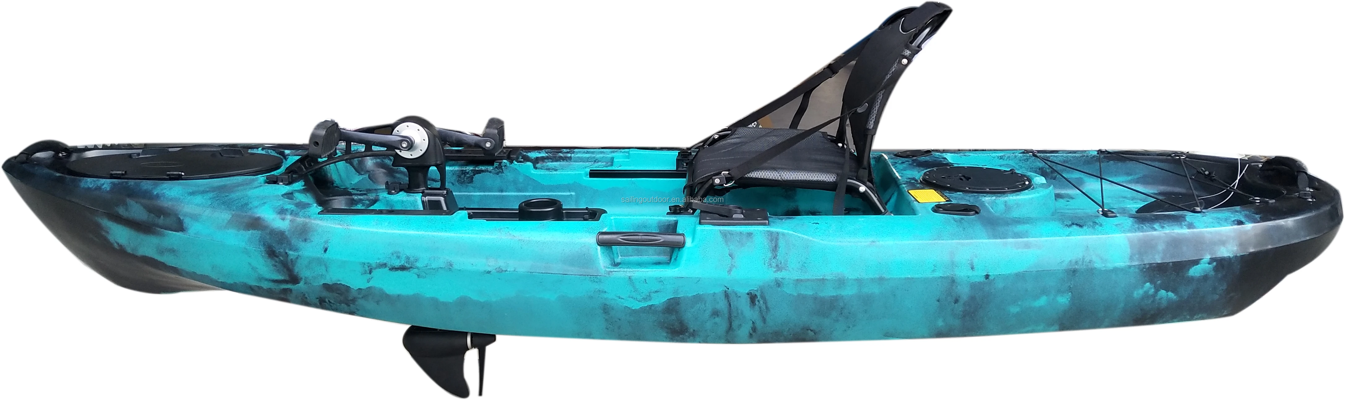 10ft Lldpe Sit On Top Pedals Fishing Kayak With Propeller Pedal Drive