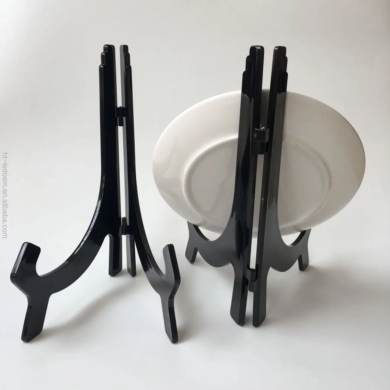 6inch Black Color Foldable Plastic Easels Stand Plate Holders Buy