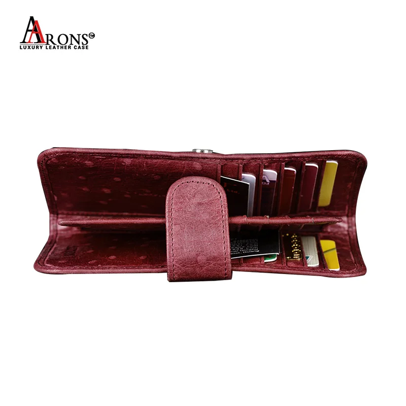 Wholesale Guangzhou wholesale wallet Ostrich skin cowhide leather wallet for man