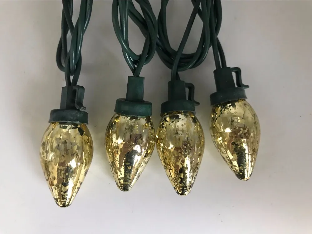 Ul Listed Mercury Gold C7 Led Christmas Light Bulb Waterproof Xmas