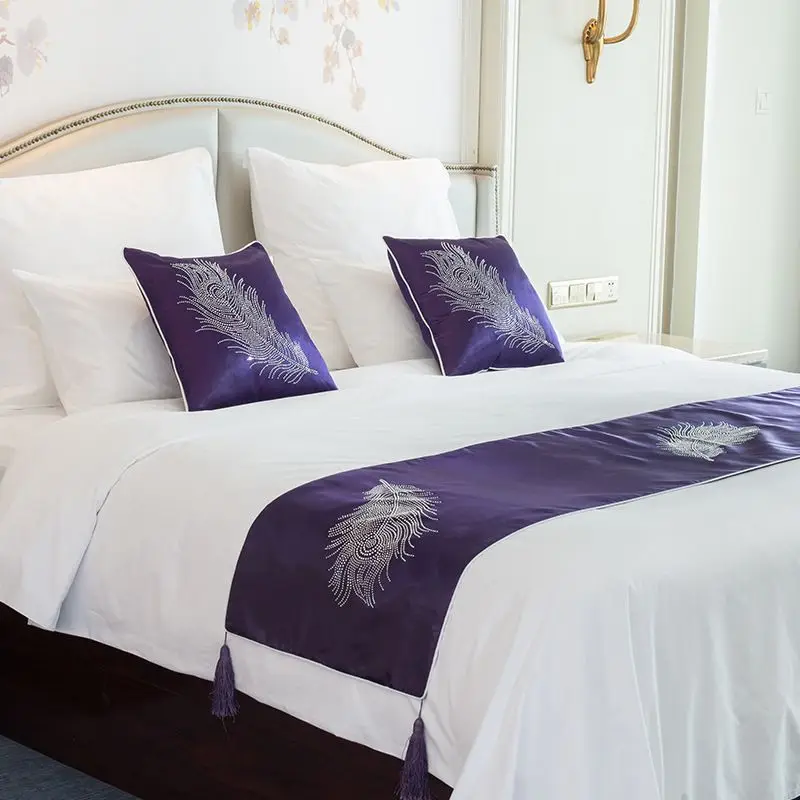 100polyester Jacquard Bed Runner/scarves For Hotel Buy 100polyester