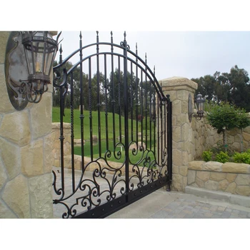 Decorative Simple Design Backyard Double Wrought Iron Gates Buy