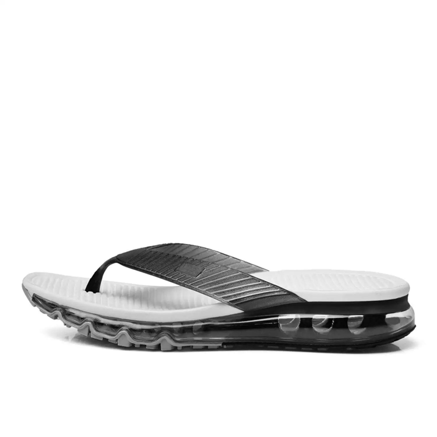 Marvin Cook Full Air Cushion Flip Flops Men Outdoor Home Slippers Summer Shoes Blue/Black/Silver