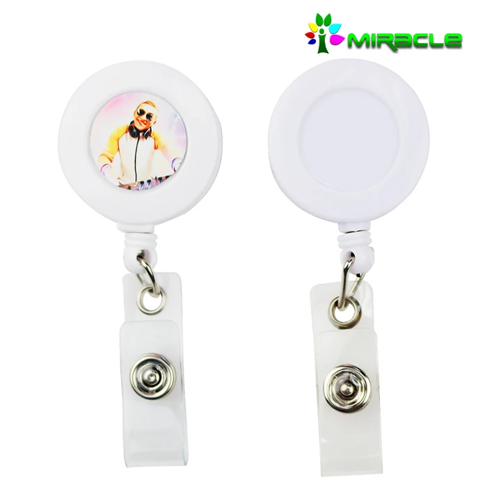 Cheap Customized Sublimation Blank Badge Reel,Heat Tranfer Badge Reel ...