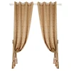 Luxury Light Jacquard Curtains Leaf Pattern