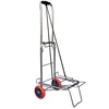 Chrome Plated 2 Wheeler Convenient Folding Shopping Trolley -- Hand Shopping Cart