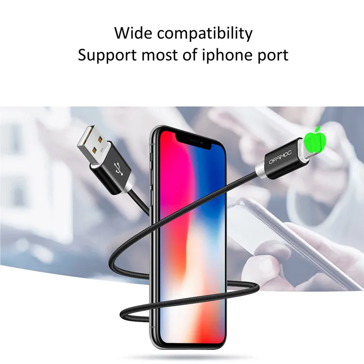 New fast charging nylon braided mfi for iphone charger usb cable