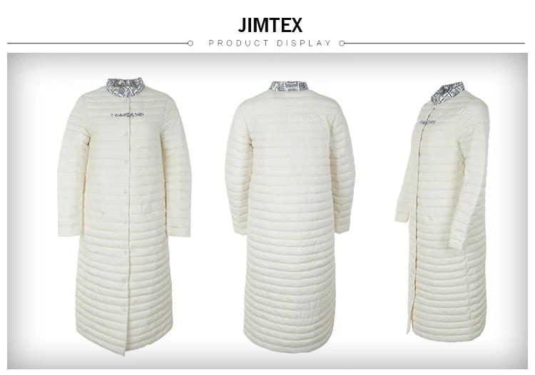 Professional modern design women duck down coat long