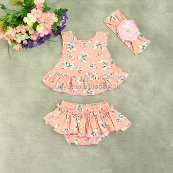 Newborn Ruffled Hottest Selling Baby Clothes Set Baby Swing Top Sets