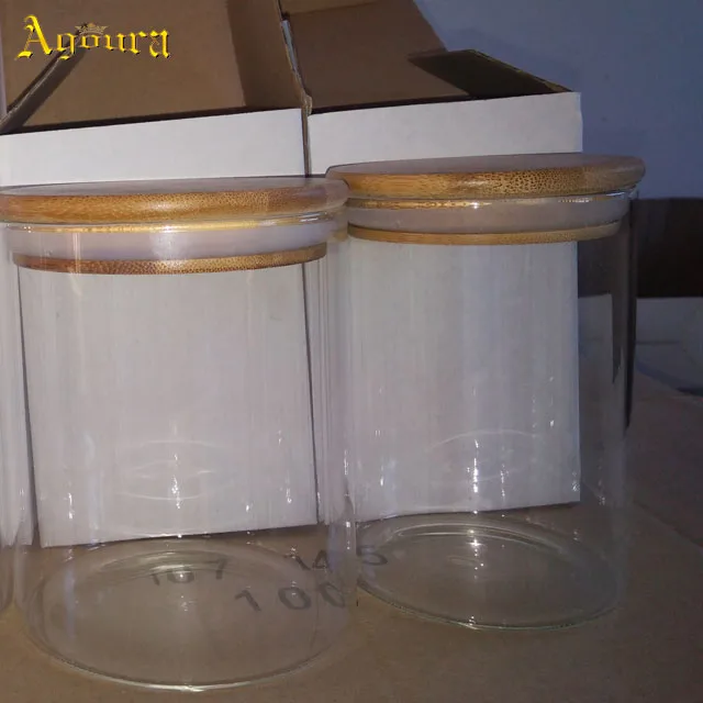 glass bottle flower tea jar