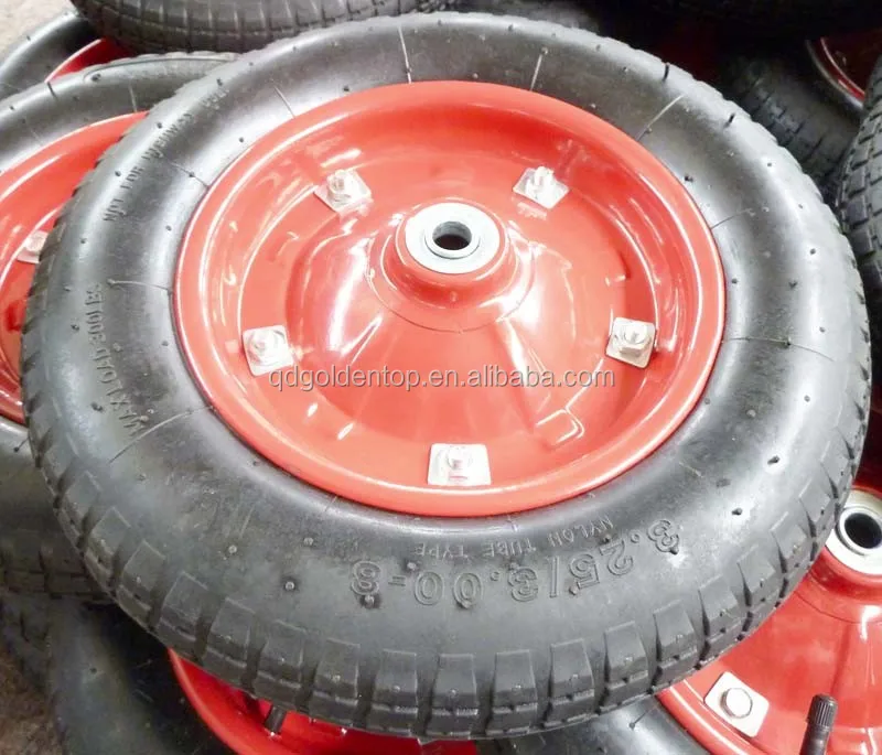 14 Inch 3.25/3.00-8 Metal Rim Wheelbarrow Wheel For Wheelbarrows - Buy