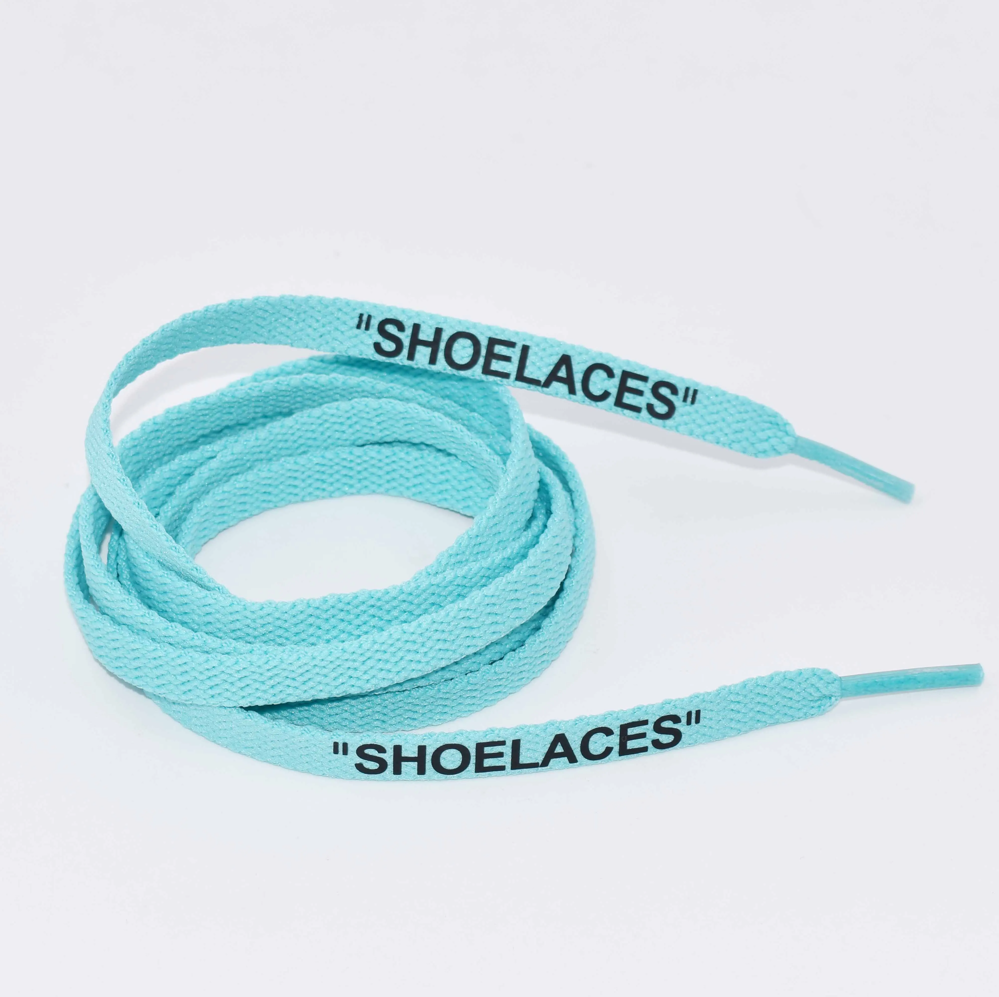 Custom Text Printed Shoe Laces Swap Font Flat Cotton Polyester Design ...