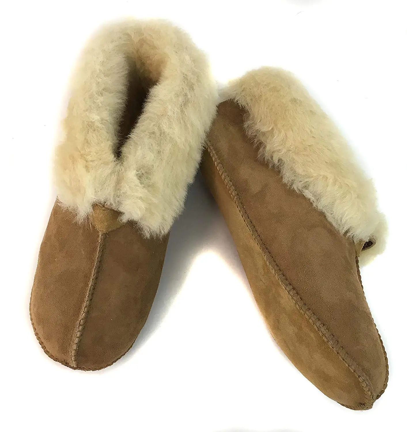 men's genuine shearling slippers